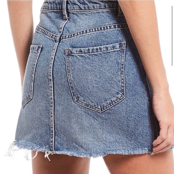 FREE PEOPLE ‘Zip It Up’ Denim Mini Skirt - Picture 11 of 12